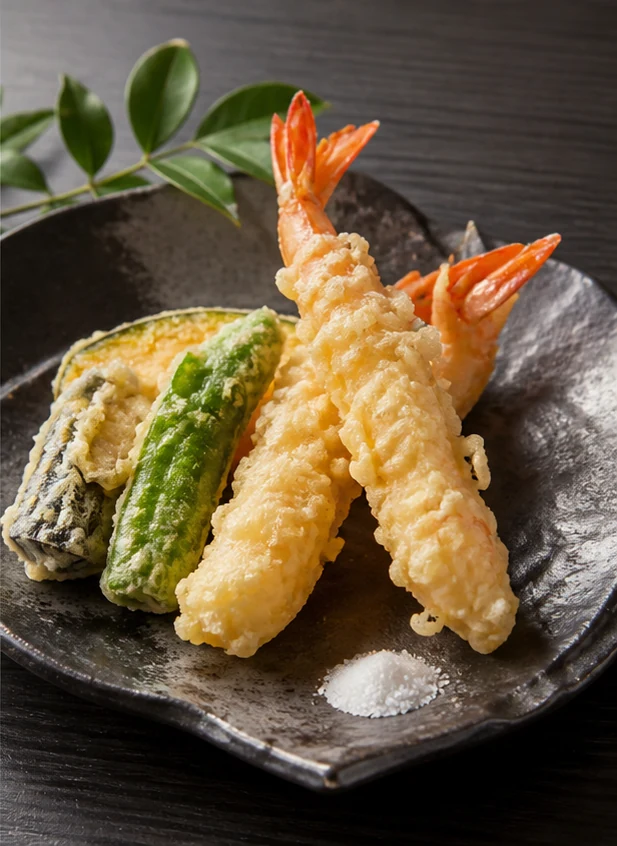 季節野菜と海老の天ぷら